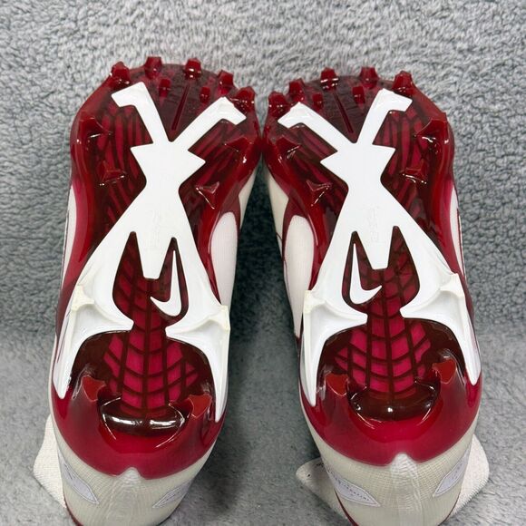 Nike Alpha Menace Elite 3 Mens Size 16 Football Shoes Cleats White Dark Red